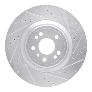 R1 Concepts EDZ-63146R Brake Rotor Drilled and Slotted Silver